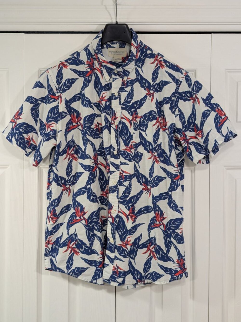 Ralph Lauren Denim & Supply Floral Pattern Short Sleeve Button Down Shirt